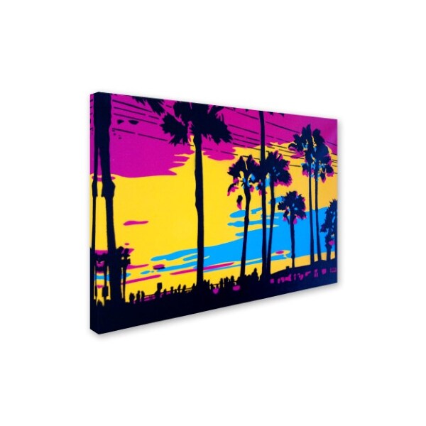 Abstract Graffiti 'California Sunset' Canvas Art,14x19